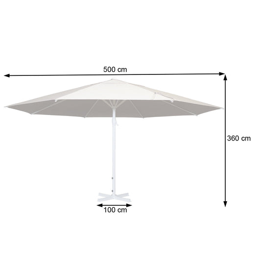Cosmo Casa - Parasol - Zonder voet - Polyester & Aluminium - Rood - 5 m