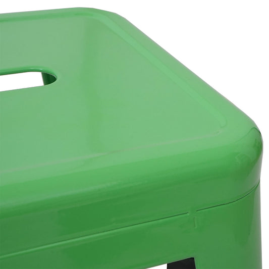 Cosmo Casa - Set van 4 Barkrukken - Stapelbaar - Metaal - Groen