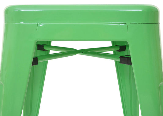 Cosmo Casa - Set van 4 Barkrukken - Stapelbaar - Metaal - Groen