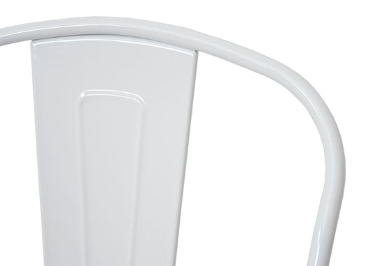 Cosmo Casa - Set van 4 Stoelen - Stapelbaar - Metaal - Wit
