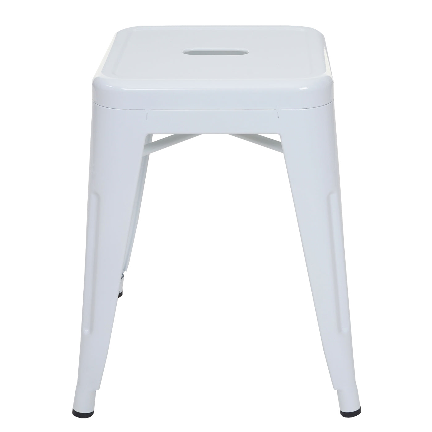 Cosmo Casa - Set van 2 Krukken - Stapelbaar - Metaal - Wit