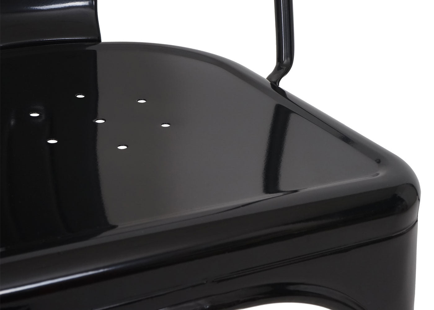 Cosmo Casa - Set van 2 Barkrukken - Met rugleuning - Metaal & Hout - Zwart