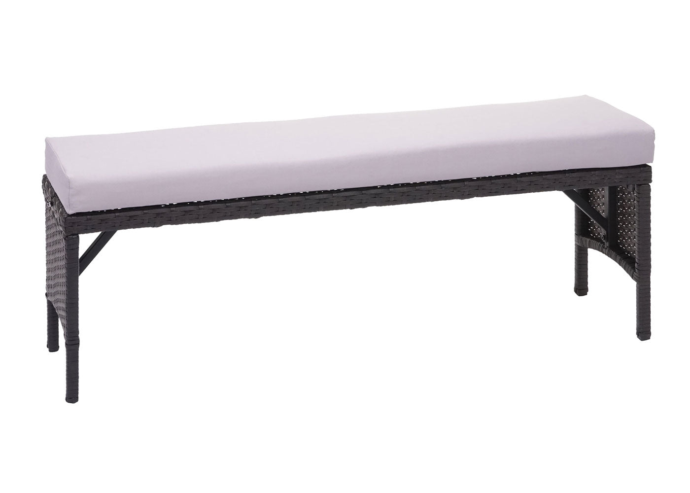 Cosmo Casa - Polyrotanset - Lounge - Polyrotan - Zwart & Lichtgrijs - 2×2-zits