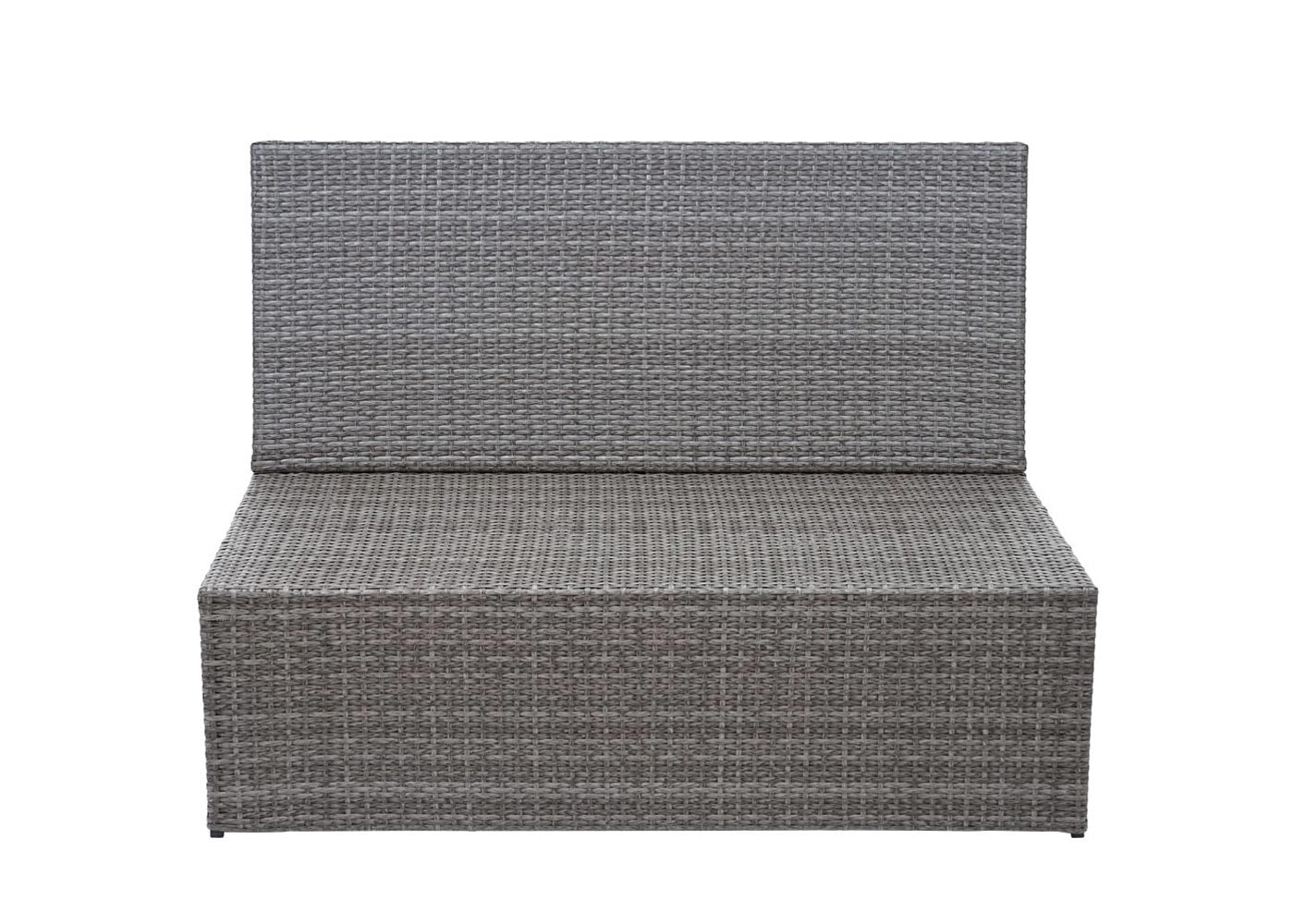 Cosmo Casa - 2-zitsbank - Lounge - Polyrotan - Grijs & Donkergrijs - 120 cm