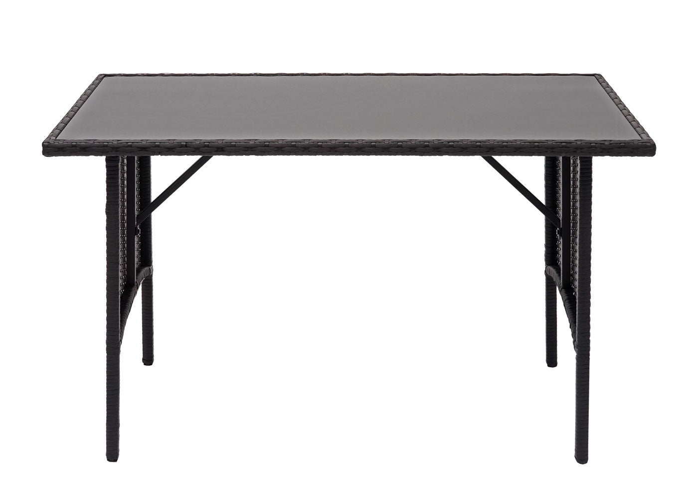 Cosmo Casa - Eettafel - Horeca - Polyrotan - Zwart - 112×60 cm