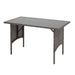 Cosmo Casa - Eettafel - Horeca - Polyrotan - Grijs - 112×60 cm