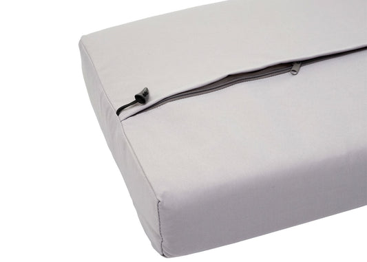 Cosmo Casa - Bank - Lounge - Polyrotan - Zwart & Lichtgrijs - 112 cm