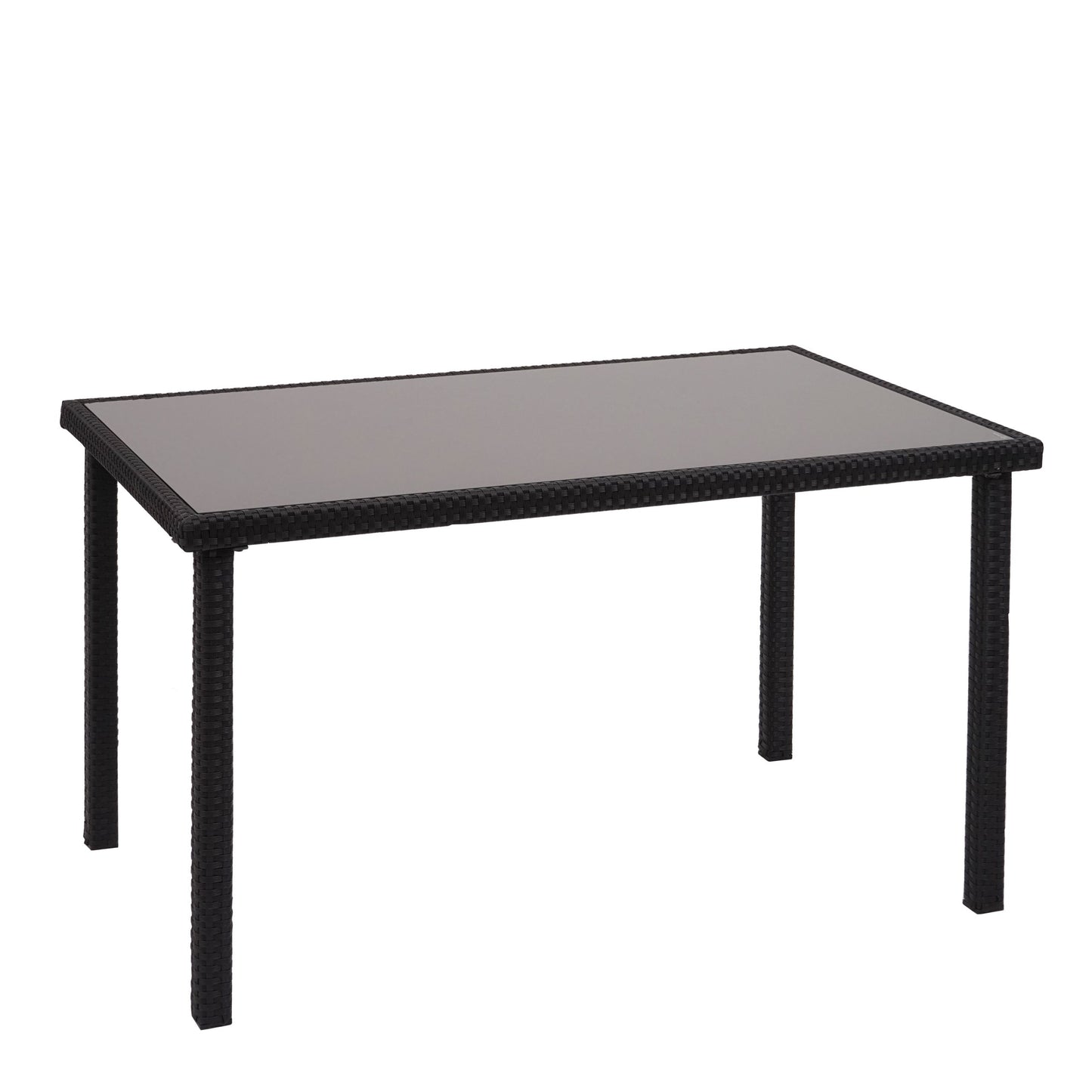 Cosmo Casa - Tafel - Balkontafel - Polyrotan - Zwart - 120×75 cm