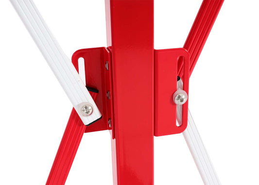 Cosmo Casa - Aluminium Sperrooster - Verrijdbaar Uitschuifbaar - Staal - Rood-Wit - 110x60-500cm