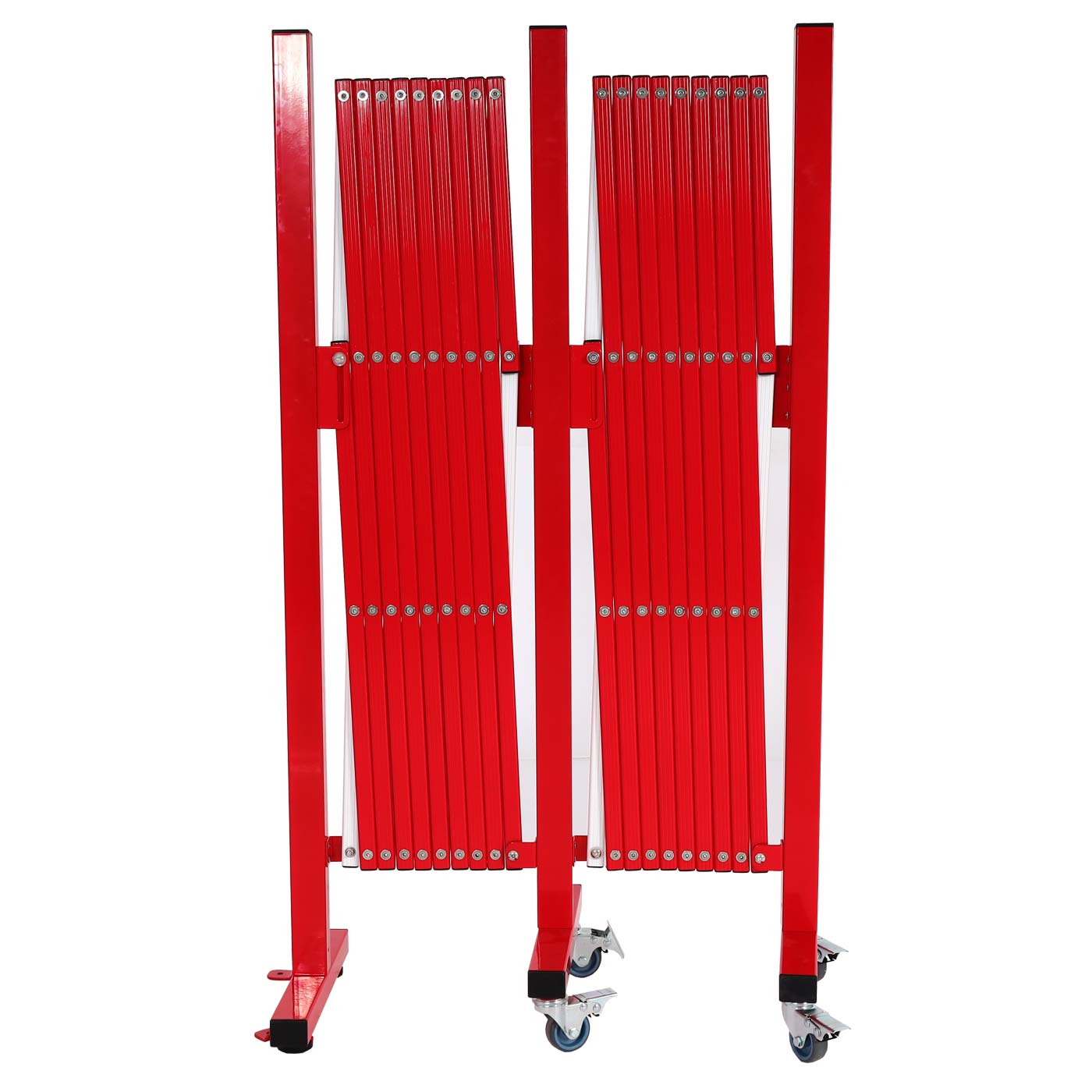 Cosmo Casa - Aluminium Sperrooster - Verrijdbaar Uitschuifbaar - Staal - Rood-Wit - 110x60-500cm