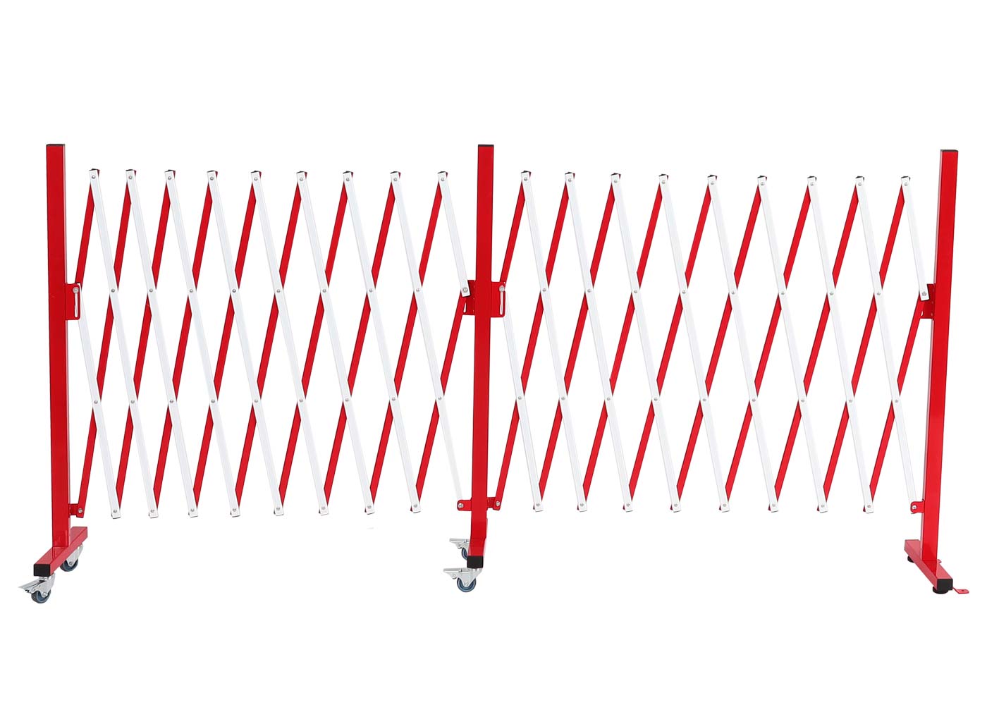 Cosmo Casa - Aluminium Sperrooster - Verrijdbaar Uitschuifbaar - Staal - Rood-Wit - 110x60-500cm