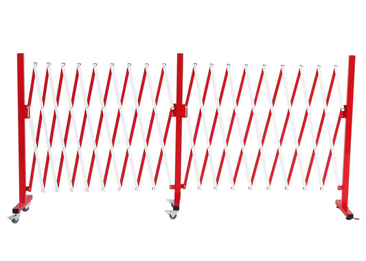 Cosmo Casa - Aluminium Sperrooster - Verrijdbaar Uitschuifbaar - Staal - Rood-Wit - 110x60-500cm