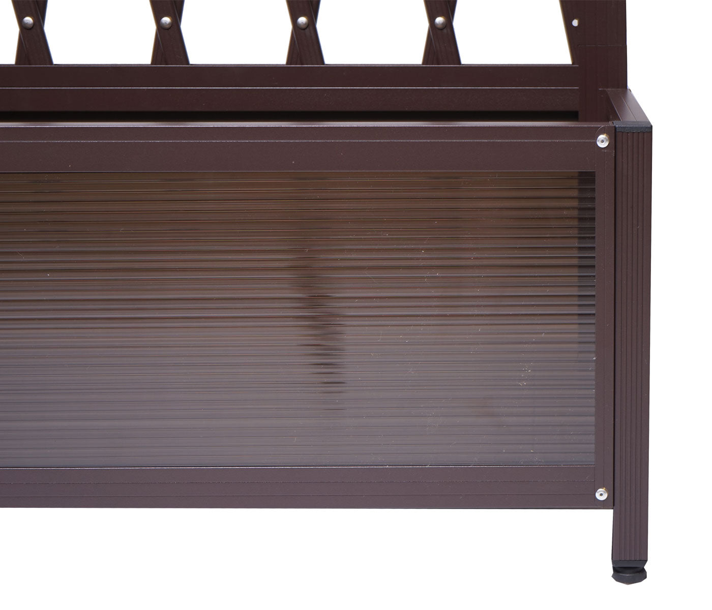 Cosmo Casa - Trellis - Bloembak - Aluminium & Staal - Bruin - 152×90×35 cm