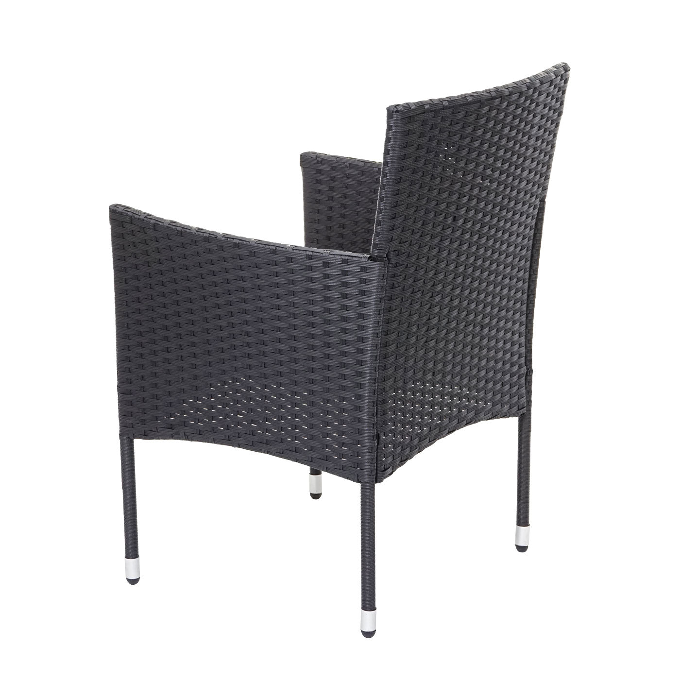 Cosmo Casa - Balkonset - Zitset - Polyrotan - Antraciet & Crème