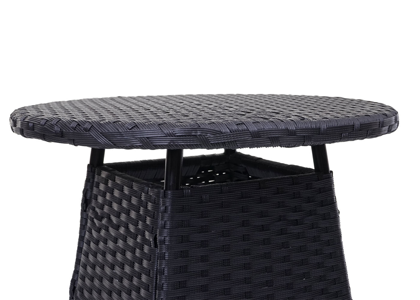 Cosmo Casa - Balkonset - Zitset - Polyrotan - Antraciet & Crème