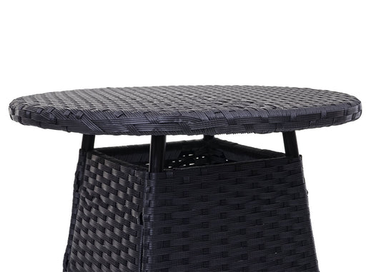 Cosmo Casa - Balkonset - Zitset - Polyrotan - Antraciet & Crème