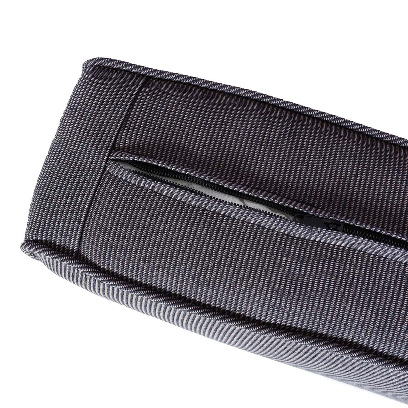 Cosmo Casa - Tuinset – Zitgroep Loungeset - Acaciahout & Halfrond Rotan - Antraciet - Grijze Kussens