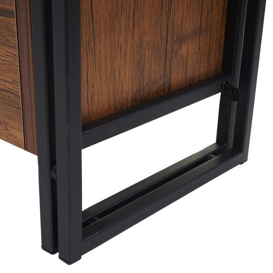 Cosmo Casa - Schoenenrek - Kast - Hout - Wilde eiken look - 122×77×29 cm