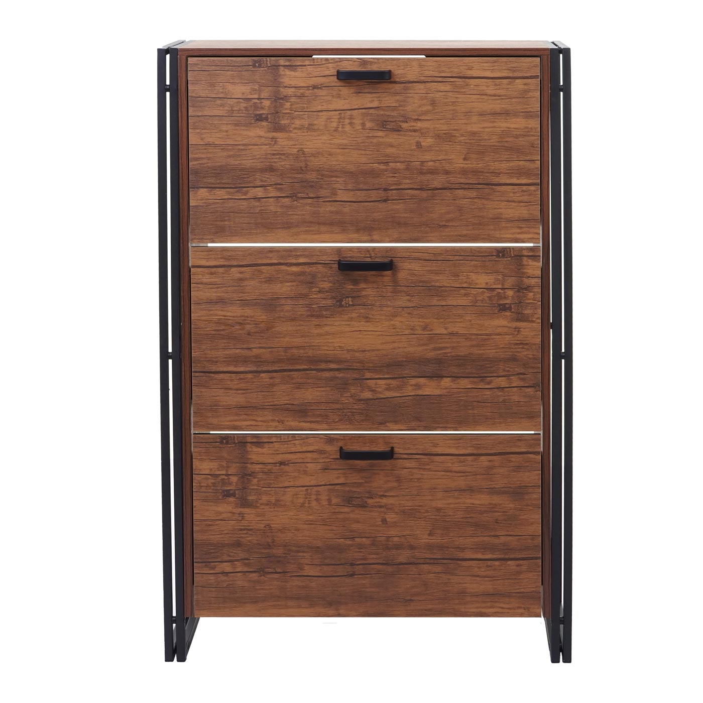 Cosmo Casa - Schoenenrek - Kast - Hout - Wilde eiken look - 122×77×29 cm