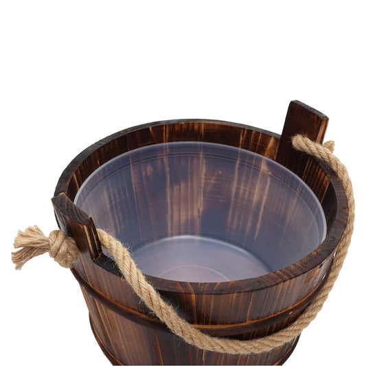 Cosmo Casa - Sauna-emmer - Met inzetstuk - Grenenhout - Donkerbruin - 3,5 L