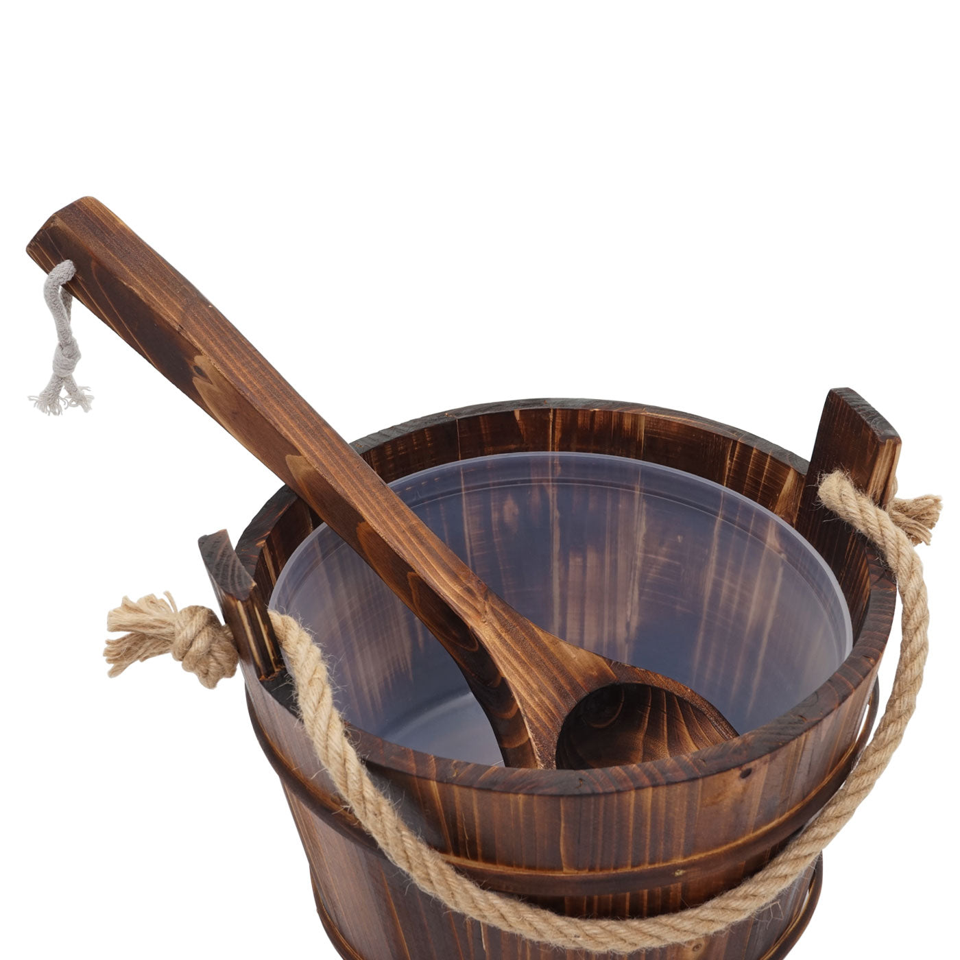 Cosmo Casa - Sauna-emmer - Met inzetstuk - Grenenhout - Donkerbruin - 3,5 L