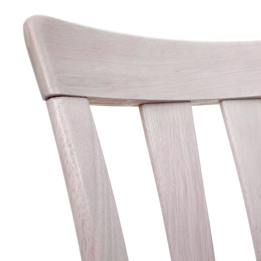 Cosmo Casa - Set van 2 Keukenstoelen - Licht frame - Hout & Textiel - Grijs