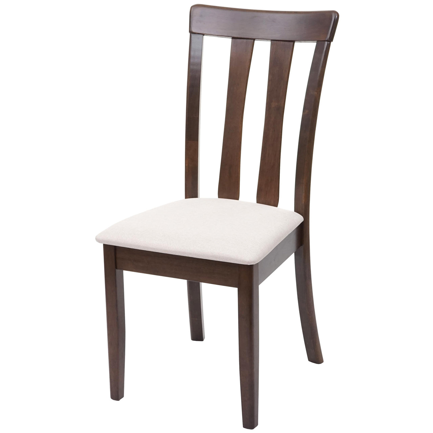 Cosmo Casa - Set van 2 Keukenstoelen - Donker frame - Hout & Textiel - Beige