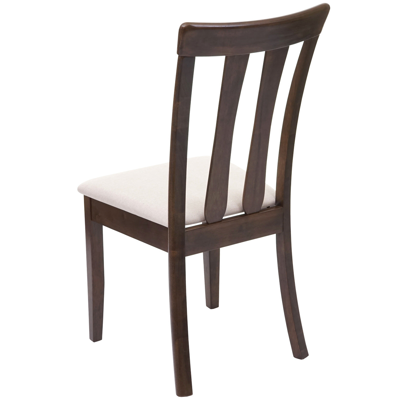 Cosmo Casa - Set van 2 Keukenstoelen - Donker frame - Hout & Textiel - Beige