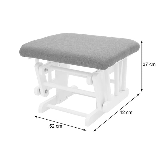Cosmo Casa - Relaxstoel - Schommel - Textiel - Donkergrijs - Frame wit