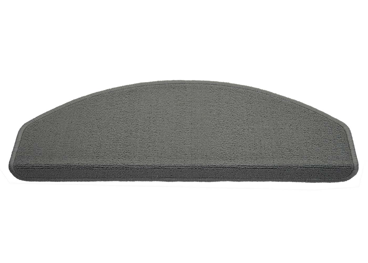 Cosmo Casa - Set van 15 trapmatten - Halfrond - Textiel - Grijs - 65×25 cm