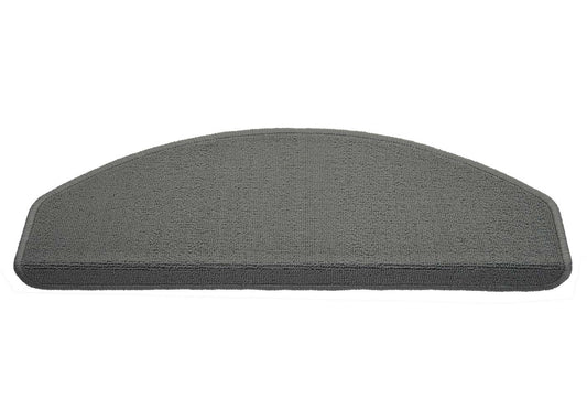 Cosmo Casa - Set van 15 trapmatten - Halfrond - Textiel - Grijs - 65×25 cm