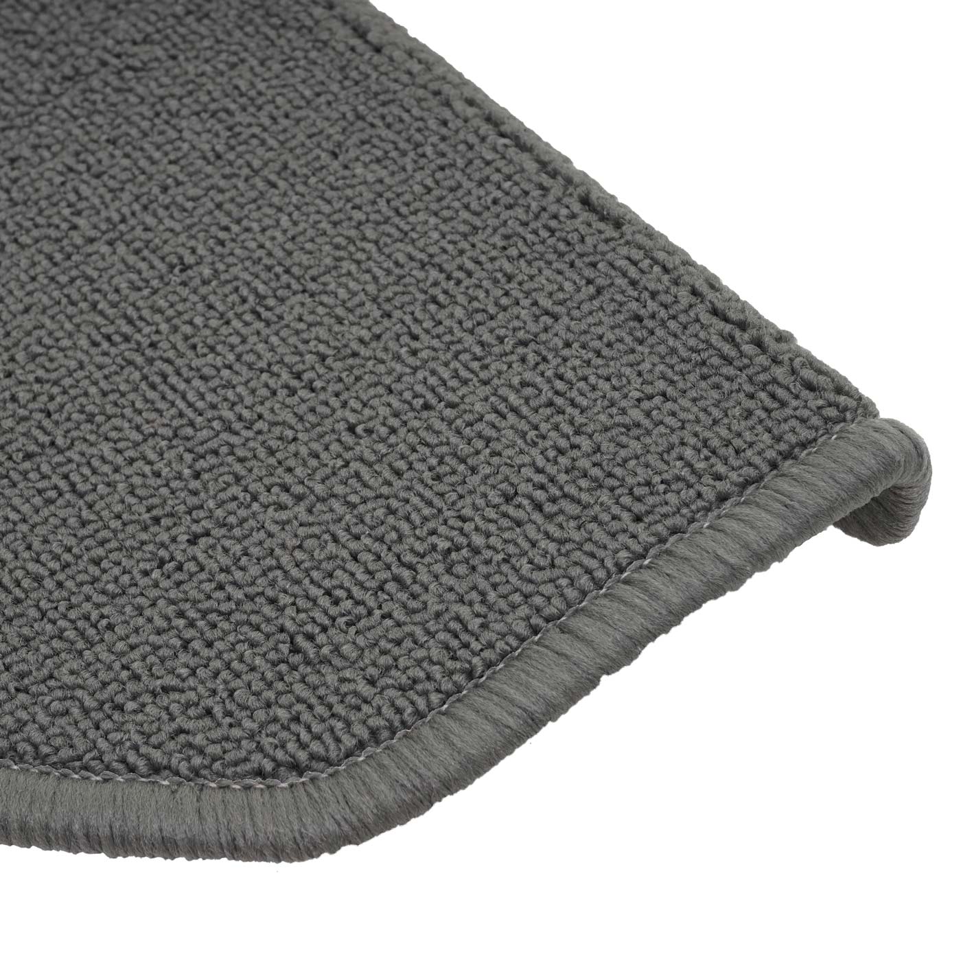 Cosmo Casa - Set van 15 trapmatten - Halfrond - Textiel - Grijs - 65×25 cm