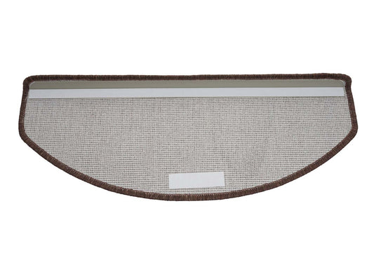 Cosmo Casa - Set van 15 trapmatten - Halfrond - Textiel - Bruin - 65×25 cm