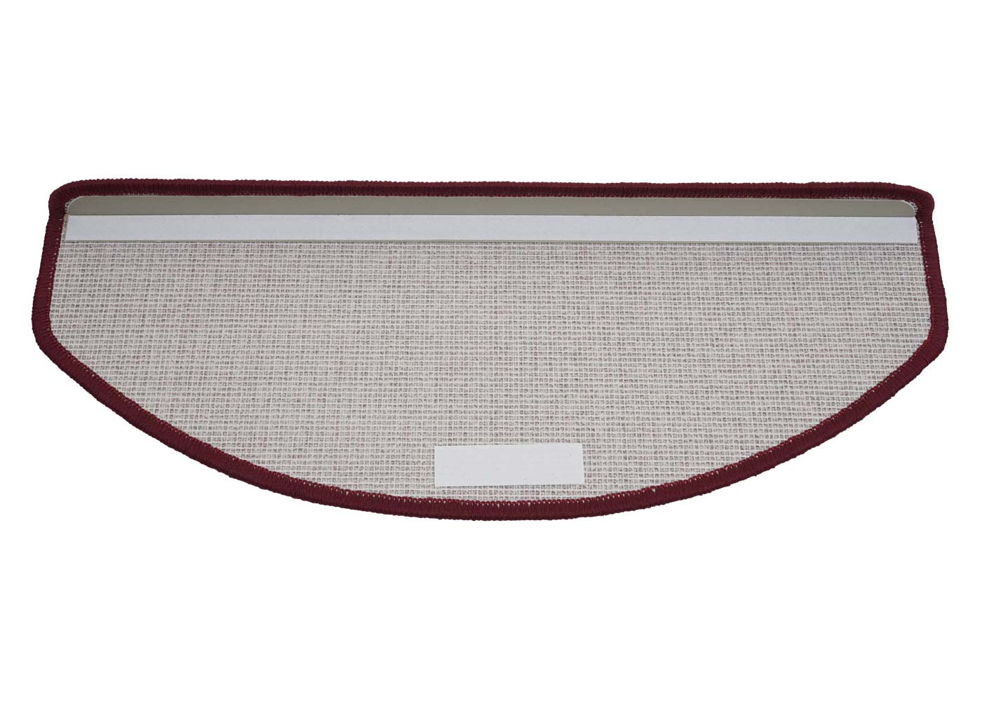 Cosmo Casa - Set van 15 trapmatten - Halfrond - Textiel - Bordeauxrood - 65×25 cm