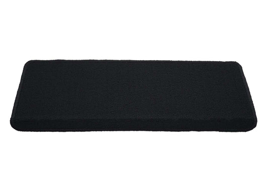 Cosmo Casa - Set van 15 trapmatten - Rechthoekig - Textiel - Zwart-Antraciet - 65×25 cm