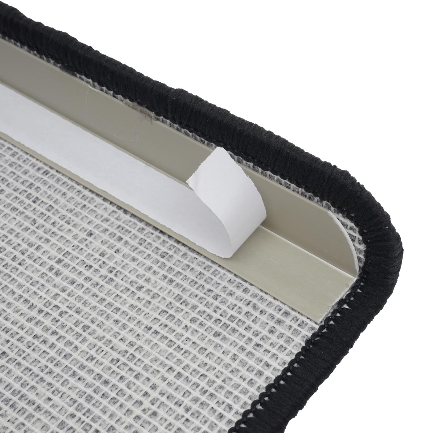 Cosmo Casa - Set van 15 trapmatten - Rechthoekig - Textiel - Zwart-Antraciet - 65×25 cm