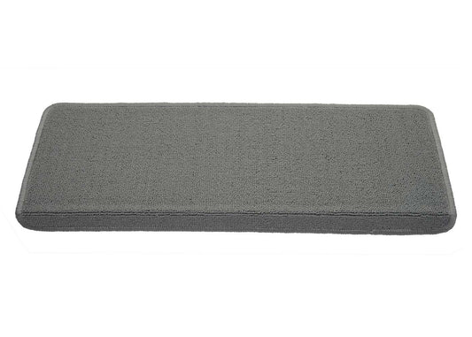 Cosmo Casa - Set van 15 trapmatten - Rechthoekig - Textiel - Grijs - 65×25 cm