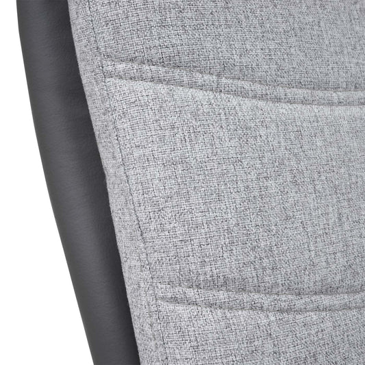 Cosmo Casa - Set van 2 Eetkamerstoelen - Stof & Kunstleer - Grijs