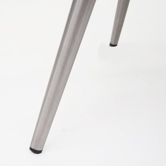 Cosmo Casa - Set van 2 Eetkamerstoelen - Armleuningen - Stof & Kunstleer - Grijs