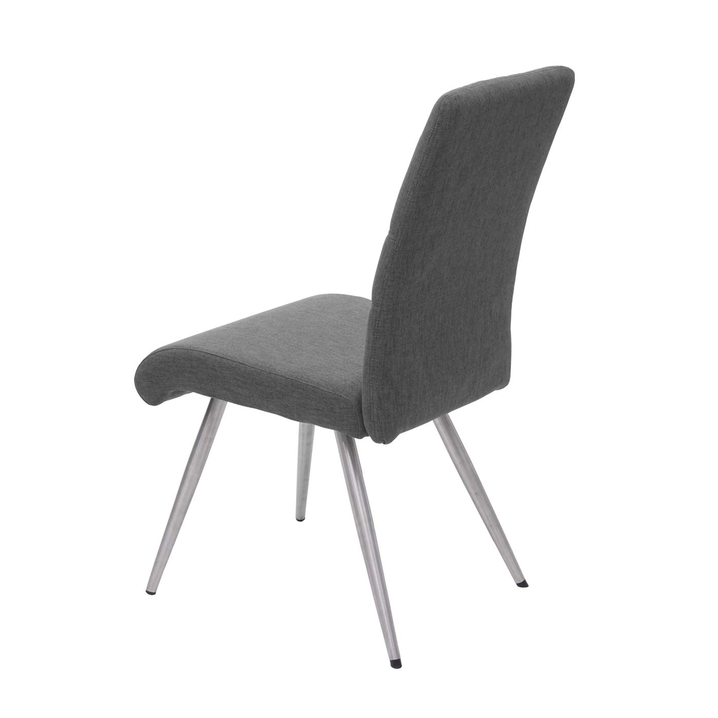 Cosmo Casa - Set van 2 Eetkamerstoelen - Armleuningen - Stof & Textiel - Grijsbruin
