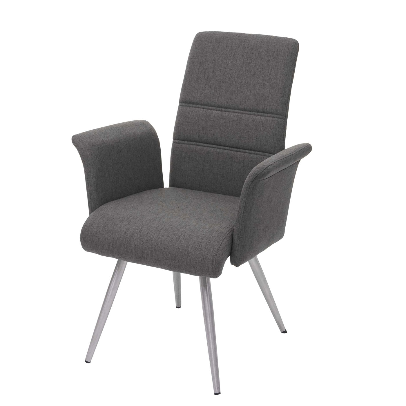 Cosmo Casa - Set van 2 Eetkamerstoelen - Stof & Textiel - Grijsbruin