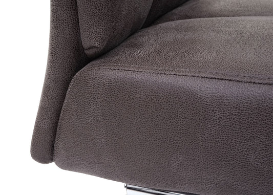 Cosmo Casa - Set van 2 Eetkamerstoelen - Cantilever - Textiel - Bruin