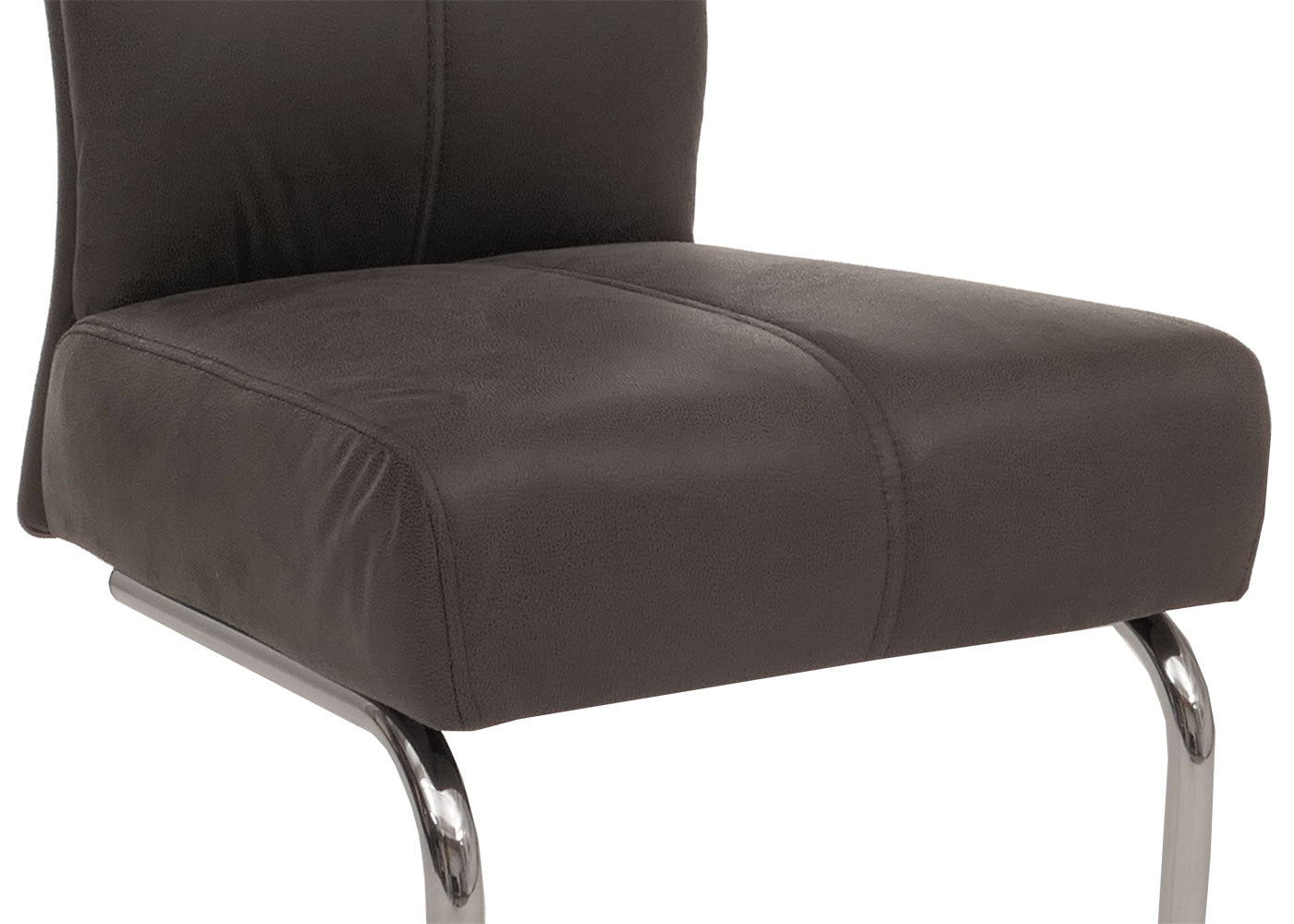 Cosmo Casa - Set van 2 Eetkamerstoelen - Cantilever - Textiel - Grijs