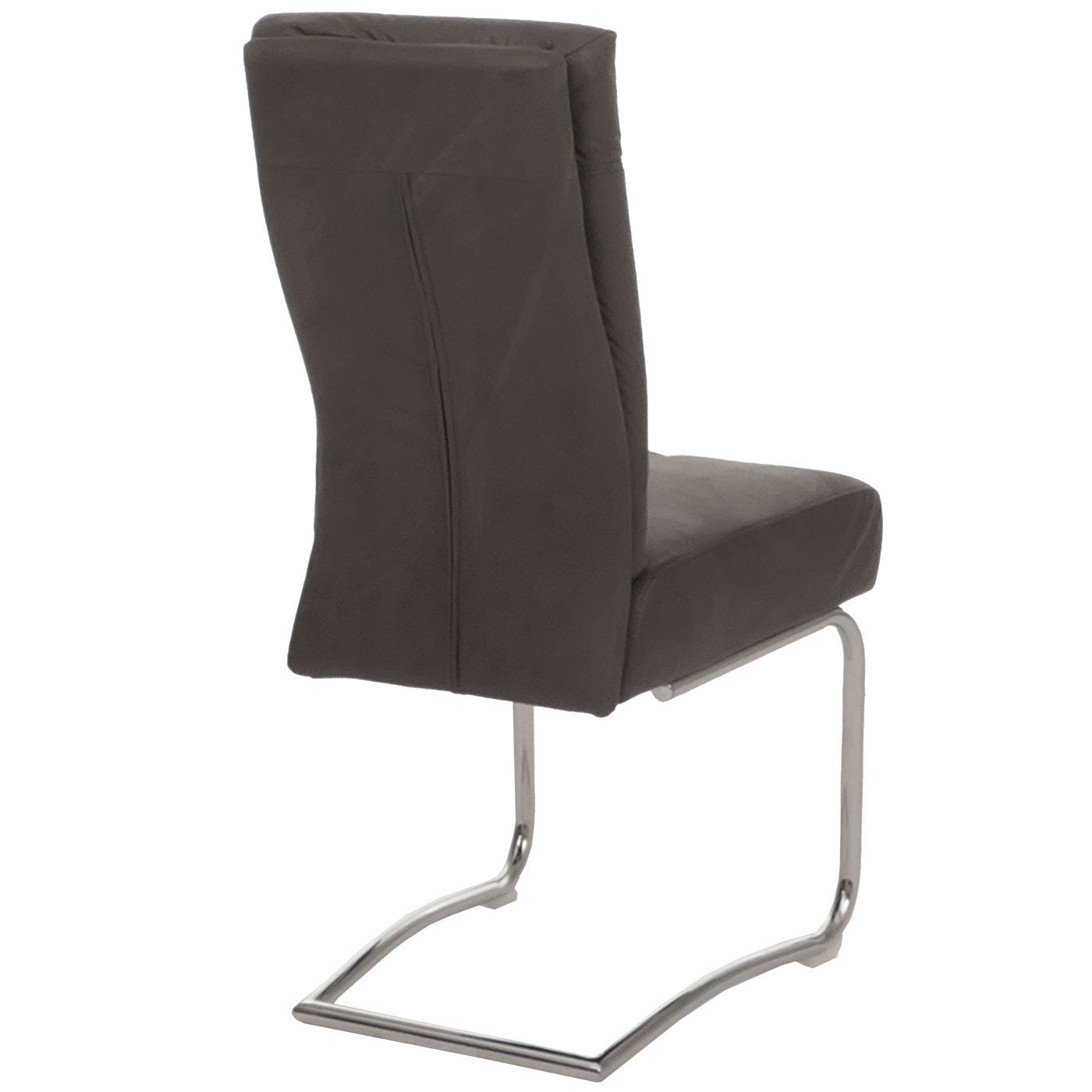 Cosmo Casa - Set van 2 Eetkamerstoelen - Cantilever - Textiel - Grijs