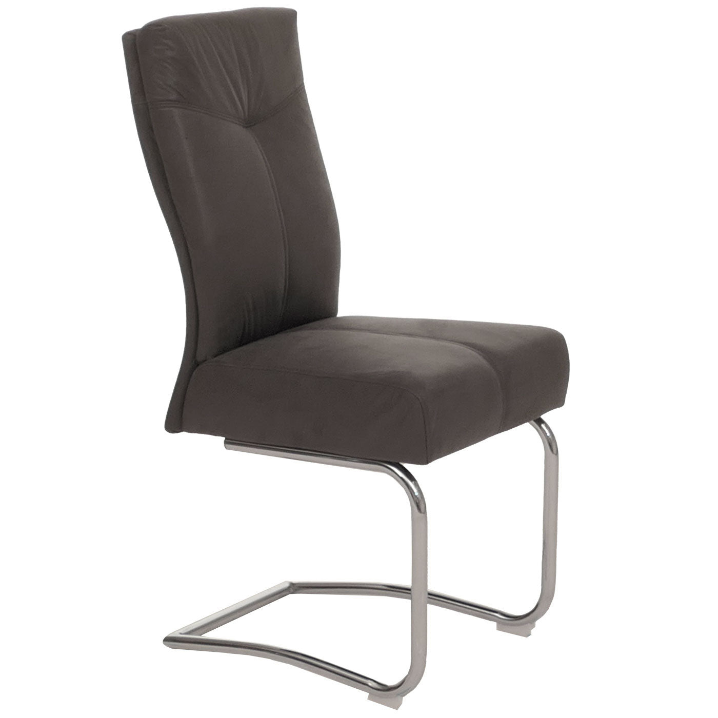 Cosmo Casa - Set van 2 Eetkamerstoelen - Cantilever - Textiel - Grijs