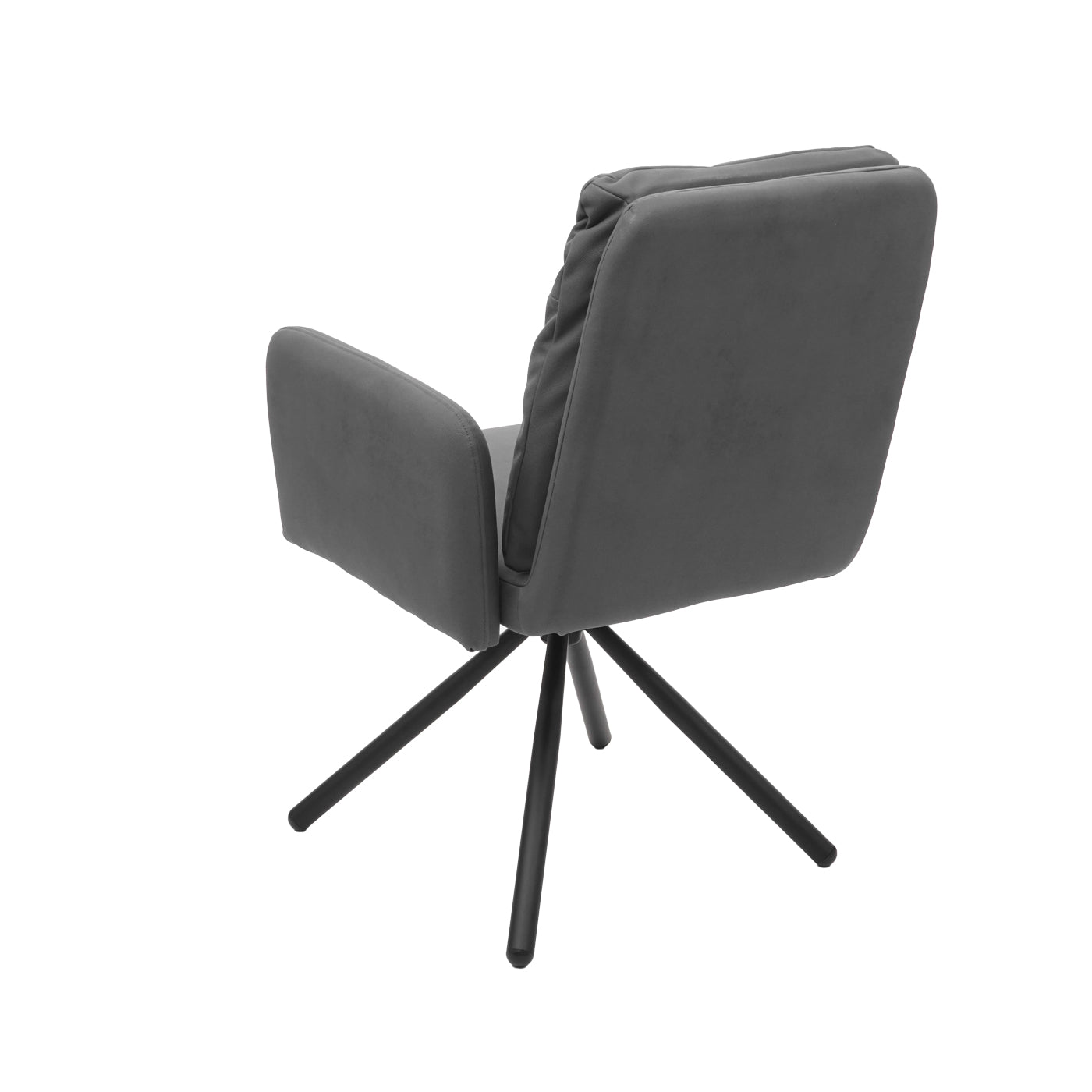 Cosmo Casa - Eetkamerstoel - Draaibaar - Textiel - Grijs