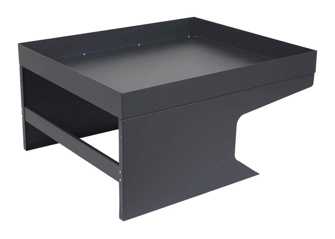 Cosmo Casa - Robotmaaiergarage met plantenbak - Overkapping - Metaal - Antraciet - 37×60×70 cm