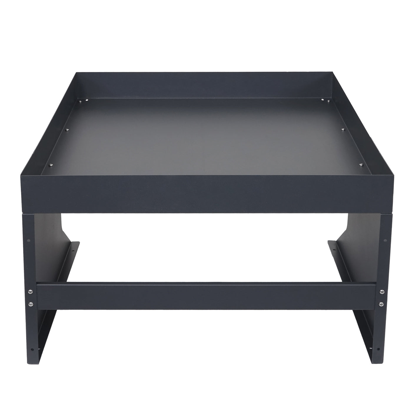 Cosmo Casa - Robotmaaiergarage met plantenbak - Overkapping - Metaal - Antraciet - 37×60×70 cm