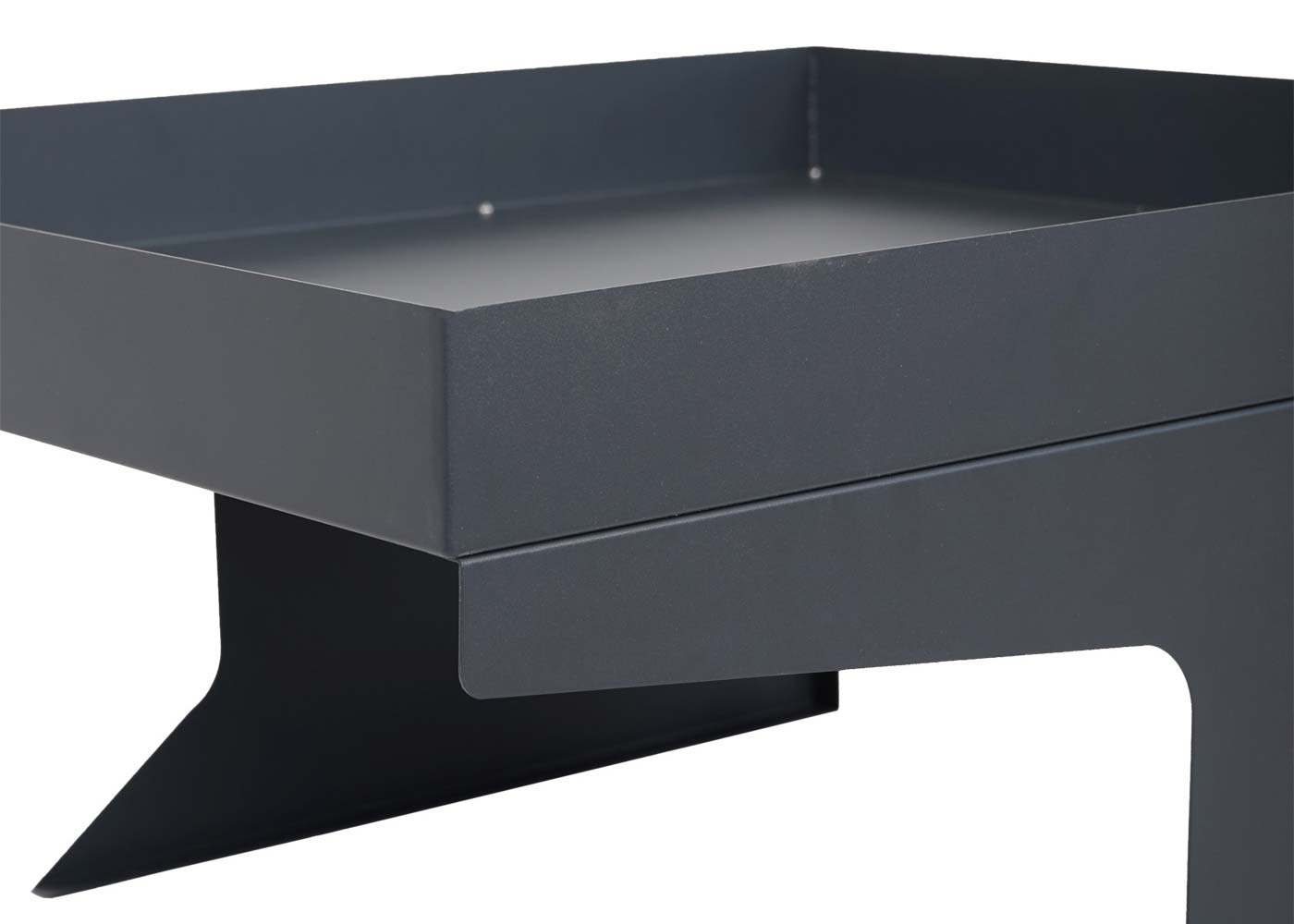 Cosmo Casa - Robotmaaiergarage met plantenbak - Overkapping - Metaal - Antraciet - 37×60×70 cm