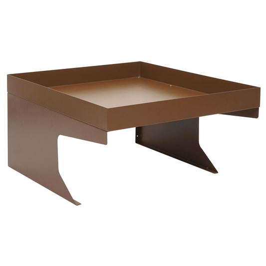 Cosmo Casa - Robotmaaiergarage - Overkapping met Plantenbak - Metaal - Bruin